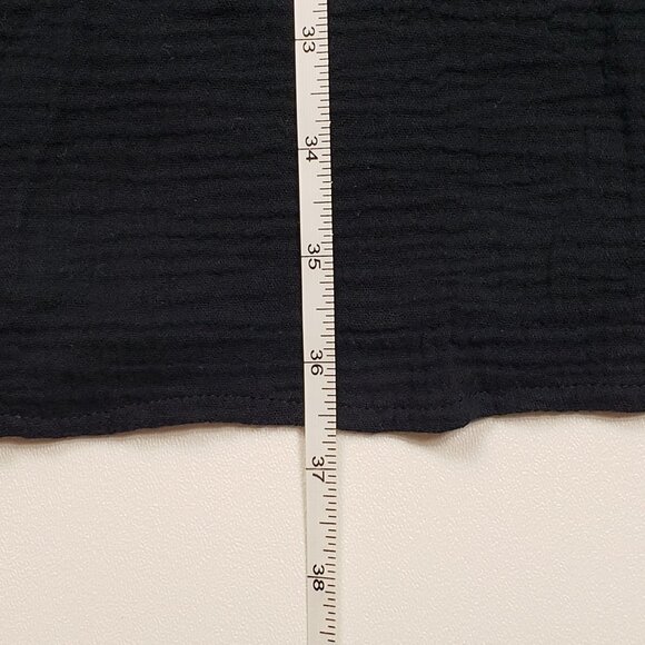 Andie Swim The Corvo Button-Up Cover-Up Shirt Women's XXL Black Cotton Gauze NWT - Picture 8 of 16